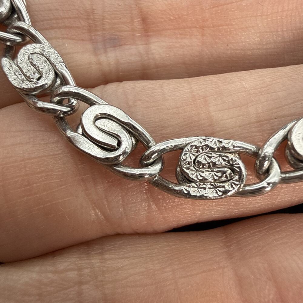 Vintage Avon Marked Mariner Thick Link Silver Tone Chain Necklace 30” - Picture 3 of 7
